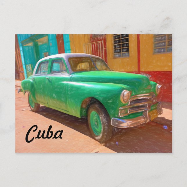 Carte Postale Voiture classique américaine en La Havane, Cuba ca (Devant)
