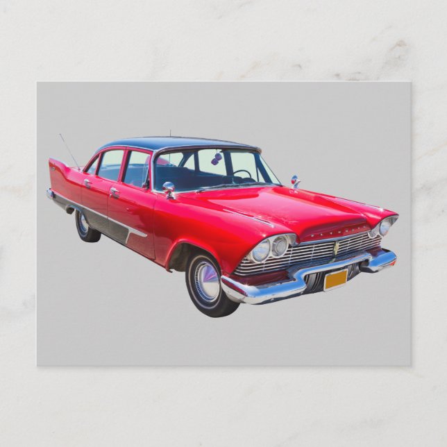 Carte Postale Voiture classique Plymouth Savoy 1958 (Devant)