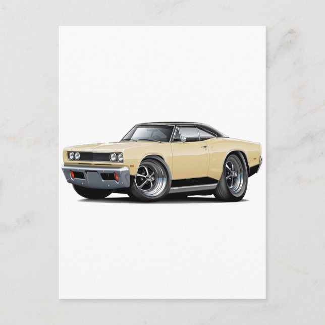 Carte Postale Voiture Coronet RT Tan-Black 1969 (Devant)