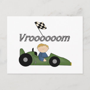 Carte Postale Voiture de course verte T-shirts et cadeaux