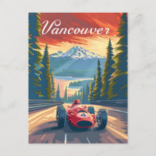 Carte Postale Voiture de course Vintage de Vancouver