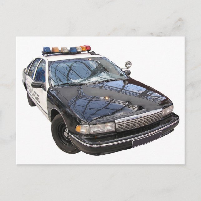 Carte Postale Voiture de police (Devant)