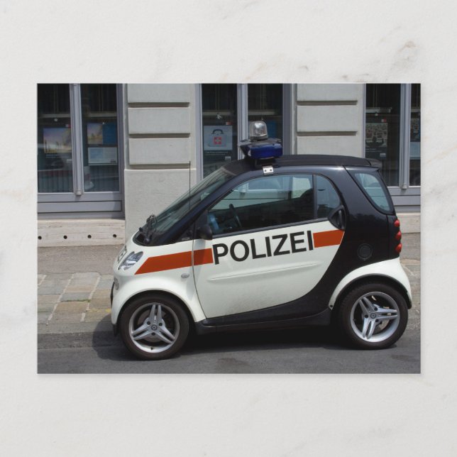 Carte Postale Voiture de police intelligente (Devant)