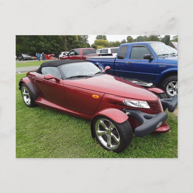 Carte Postale Voiture de sport (Devant)