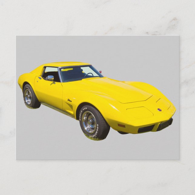 Carte Postale Voiture de sport Corvette Stingray 1975 (Devant)