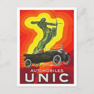 Carte Postale Voiture d'époque française et art déco