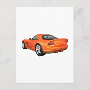 Carte Postale Voiture Muscle Viper À Haut Dur : Fin orange