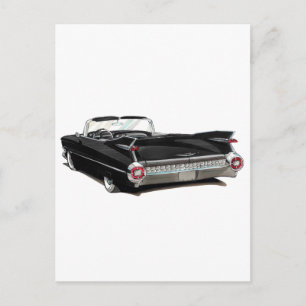 Carte Postale Voiture noire Cadillac 1959