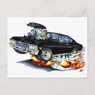 Carte Postale Voiture Noire Impala 1965-66