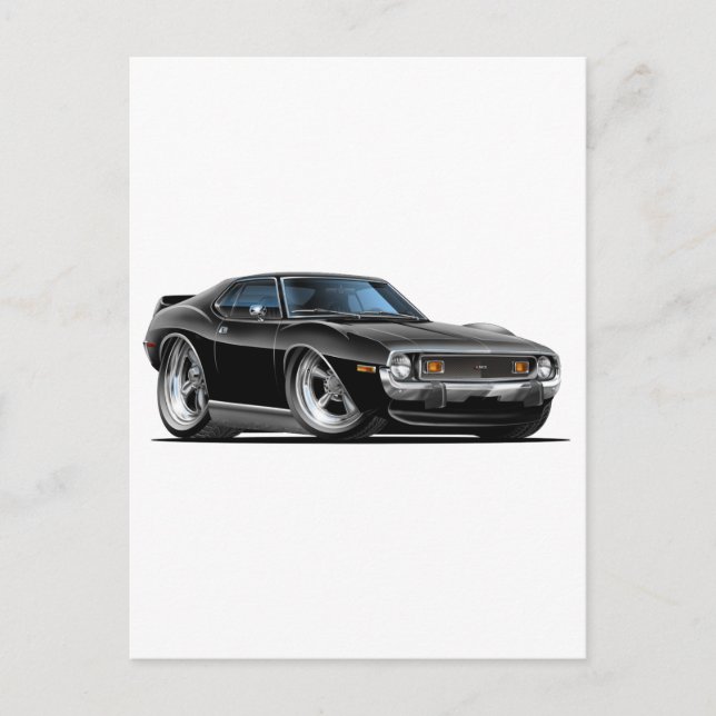 Carte Postale Voiture noire Javelin 1971-72 (Devant)