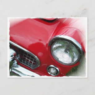 Carte Postale Voiture rouge