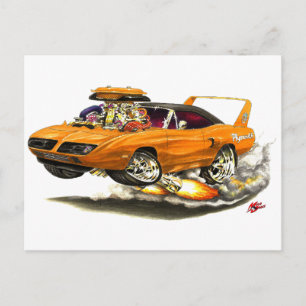 Carte Postale Voiture Superbird Orange 1970
