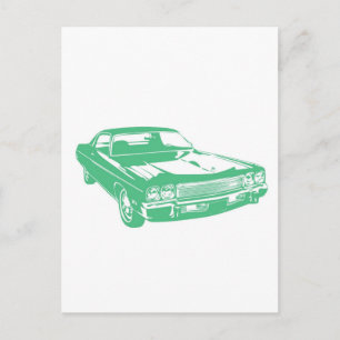 Carte Postale Voiture verte originale