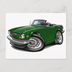 Carte Postale Voiture verte Triumph TR6