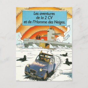 Carte postale Voiture Vintage Citroen 2cv Fran