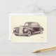 Carte Postale Voiture Vintage : Mercedes Benz 300S (Devant/Arrière en situation)