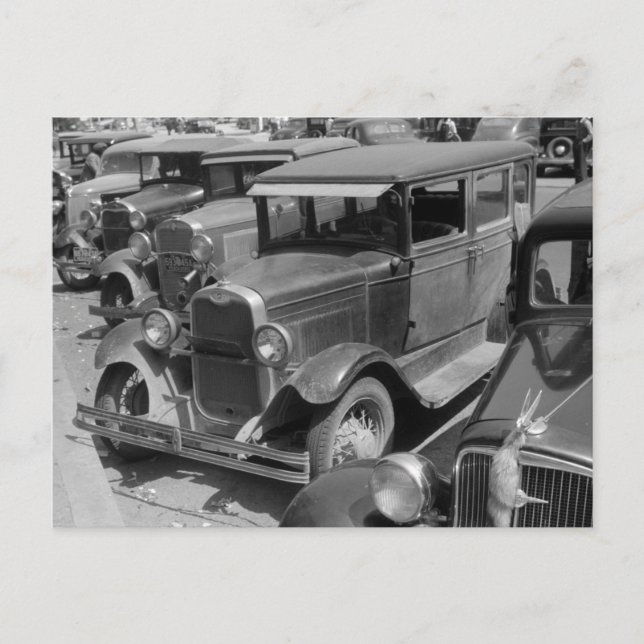 Carte Postale Voitures classiques Greensboro, Géorgie années 194 (Devant)