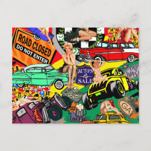 Carte Postale Voitures cool Vintage