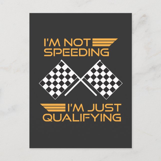 Carte Postale Voitures Courses Cadeaux Vitesse Qualifiant Racer (Devant)