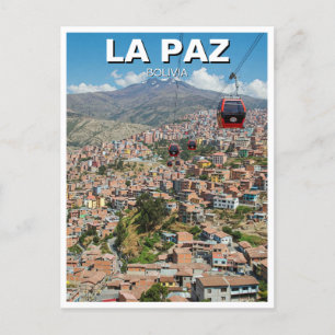 Carte Postale Voitures de câble à La Paz Bolivie Voyage