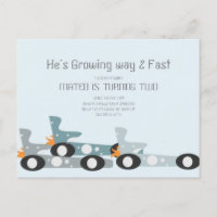 Voitures de course rétro Moon Stars Fête d'anniver