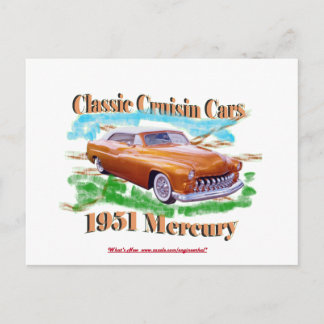 Carte Postale Voitures de croisière classiques 1951 Mercury