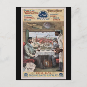 Carte Postale Voitures de train vintage Pullman