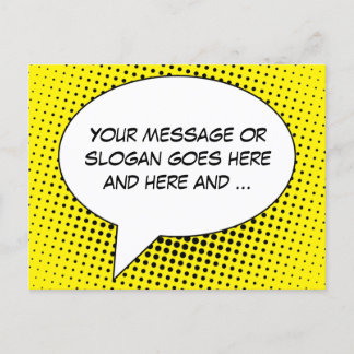 Carte Postale Voix Bubble Votre Modèle De Message