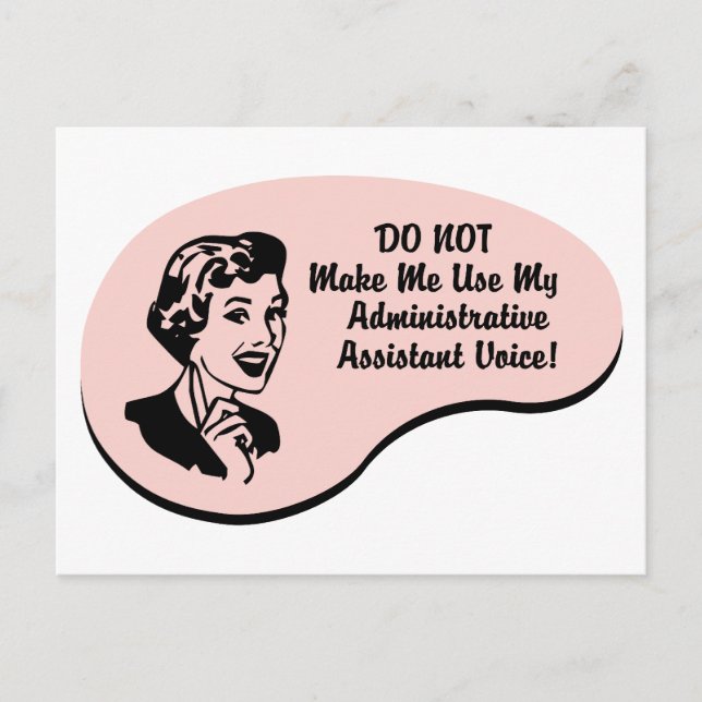 Carte Postale Voix de l'assistant administratif (Devant)