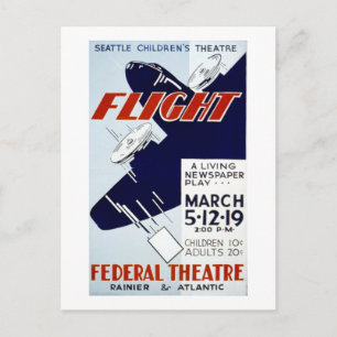 Carte Postale Vol vintage du projet de théâtre fédéral WPA