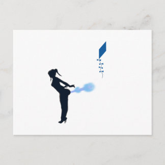 Carte Postale volant de cerf-volant extrême