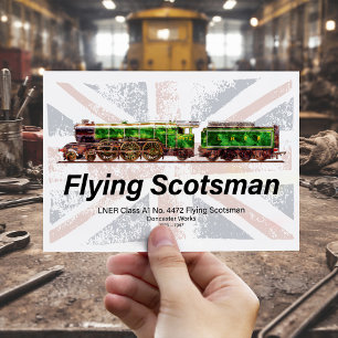 Carte Postale Volant Scotsman Steam Train Anglais Locomotive