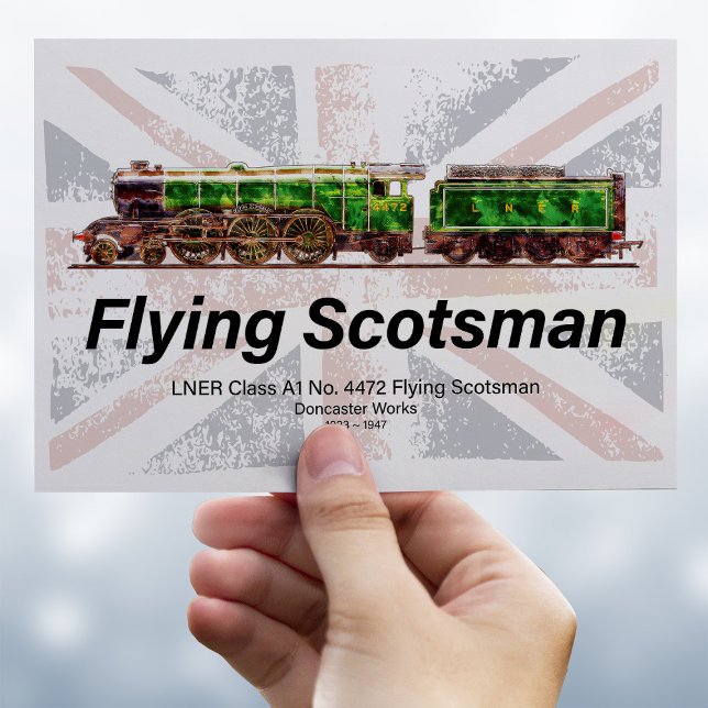 Carte Postale Volant Scotsman Steam Train Anglais Locomotive (Créateur téléchargé)