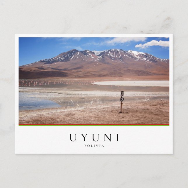 Carte Postale Volcan dans un paysage d'Altiplano, Uyuni, Bolivie (Devant)