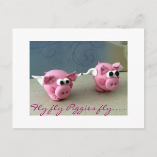 Carte Postale Voler Piggies voler.....