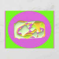 Volet vert citron vert et violet clair motif