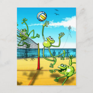 Carte Postale Volley-ball Frog
