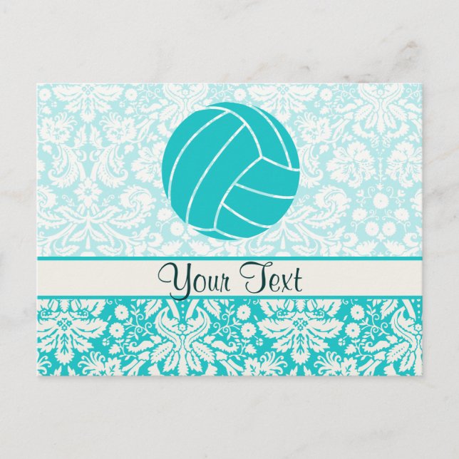 Carte Postale Volley-ball turquoise (Devant)