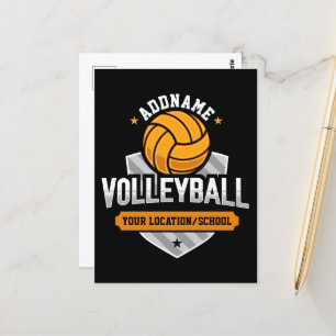 Carte Postale Volleyball AJOUTER TEXTE École Varsity Team Joueur