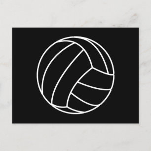 Carte Postale VOLLEYBALL NOIR & BLANC Sports d'été plage plaisir