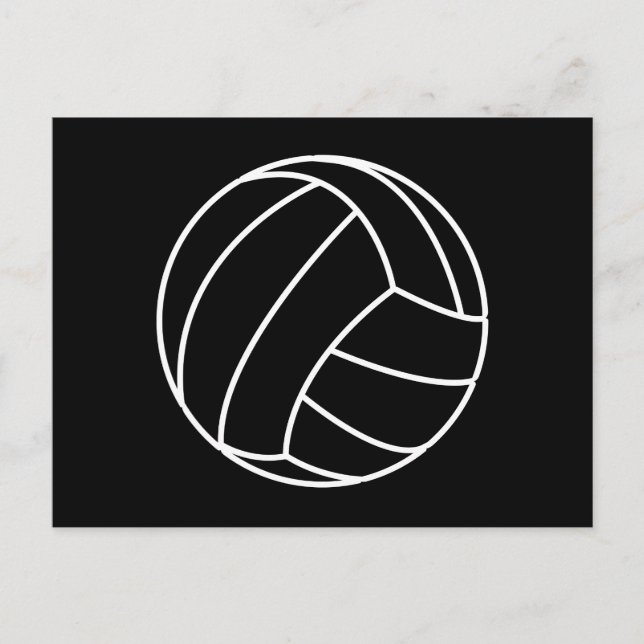 Carte Postale VOLLEYBALL NOIR & BLANC Sports d'été plage plaisir (Devant)