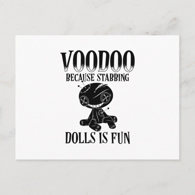 Carte Postale Voodoo Sayings | Voodoo Doll Magic Curse Gift (Devant)
