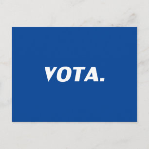 Carte Postale Vota vote en espagnol bleu blanc politique moderne
