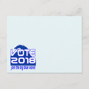 Carte postale VOTE 2018 Blue Wave