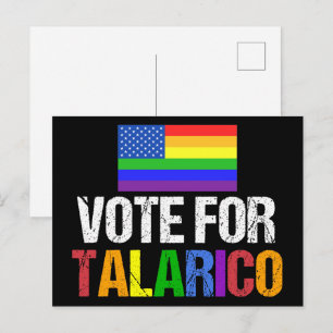 Carte Postale Vote Arc-en-Ciel pour Talarico Élection 2026