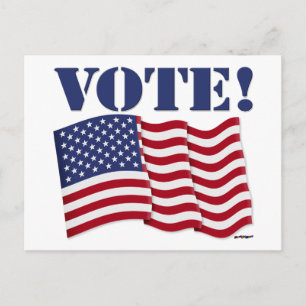 Carte Postale VOTE! avec le drapeau américain