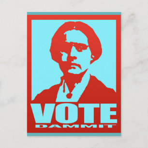 Carte Postale Vote Dammit Pop-Art Susan B. Anthony Custom