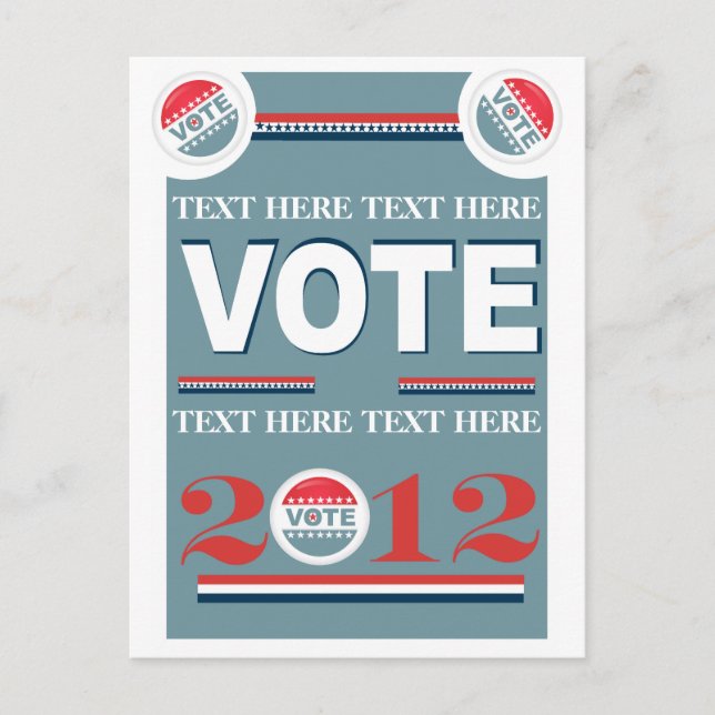 Carte Postale Vote électoral (Devant)