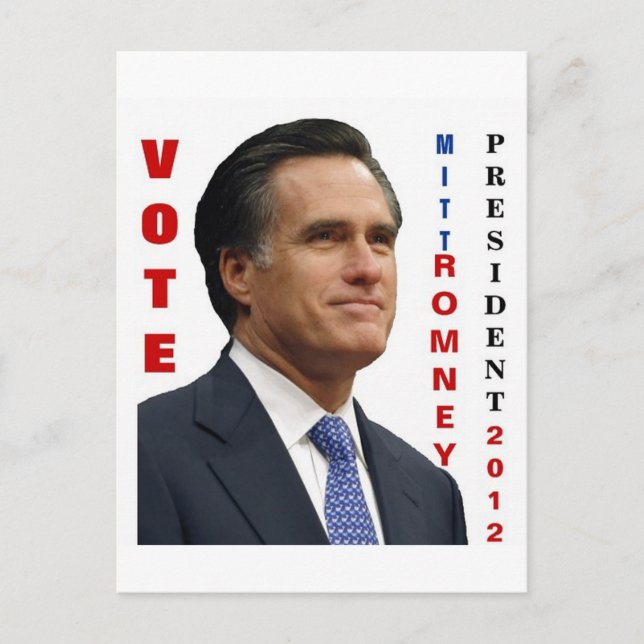 Carte postale Vote Mitt Romney 2012 (Devant)