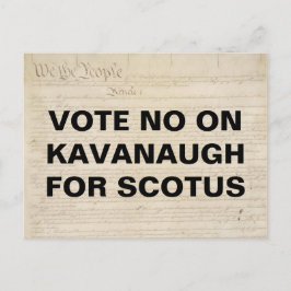 Carte Postale Vote non sur Kavanaugh pour la résistance du SCOTU